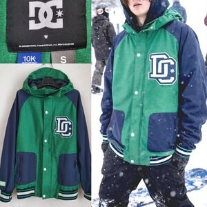 DC Snowboard Jacket Varsity Retro Style 10K Waterproof Small